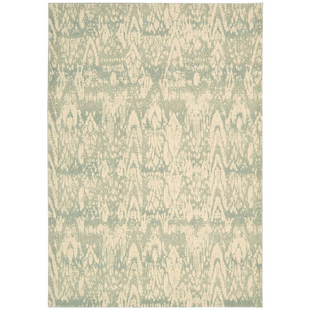 Nourison NEP09 Nepal 3 Ft. 6 In. X 5 Ft. 6 In. Rectangle Rug in Seafoam